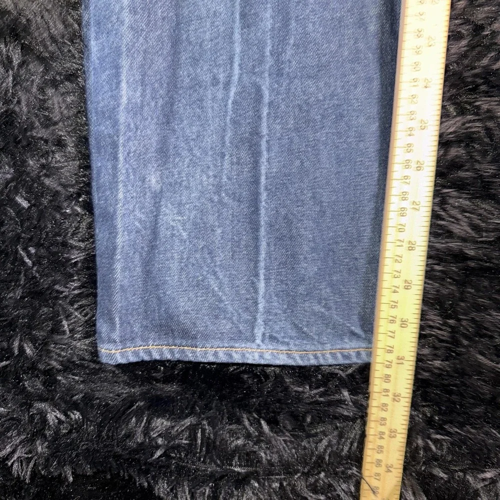 Levis 501 Jeans Mens 38x32 Blue‎ Button Fly Straight Leg Denim Waterless